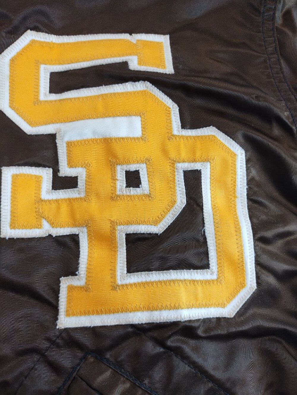 Vintage 70s Wilson San Diego Padres Satin Jacket Mens 32 MLB Bomber Varsity - Picture 3 of 6